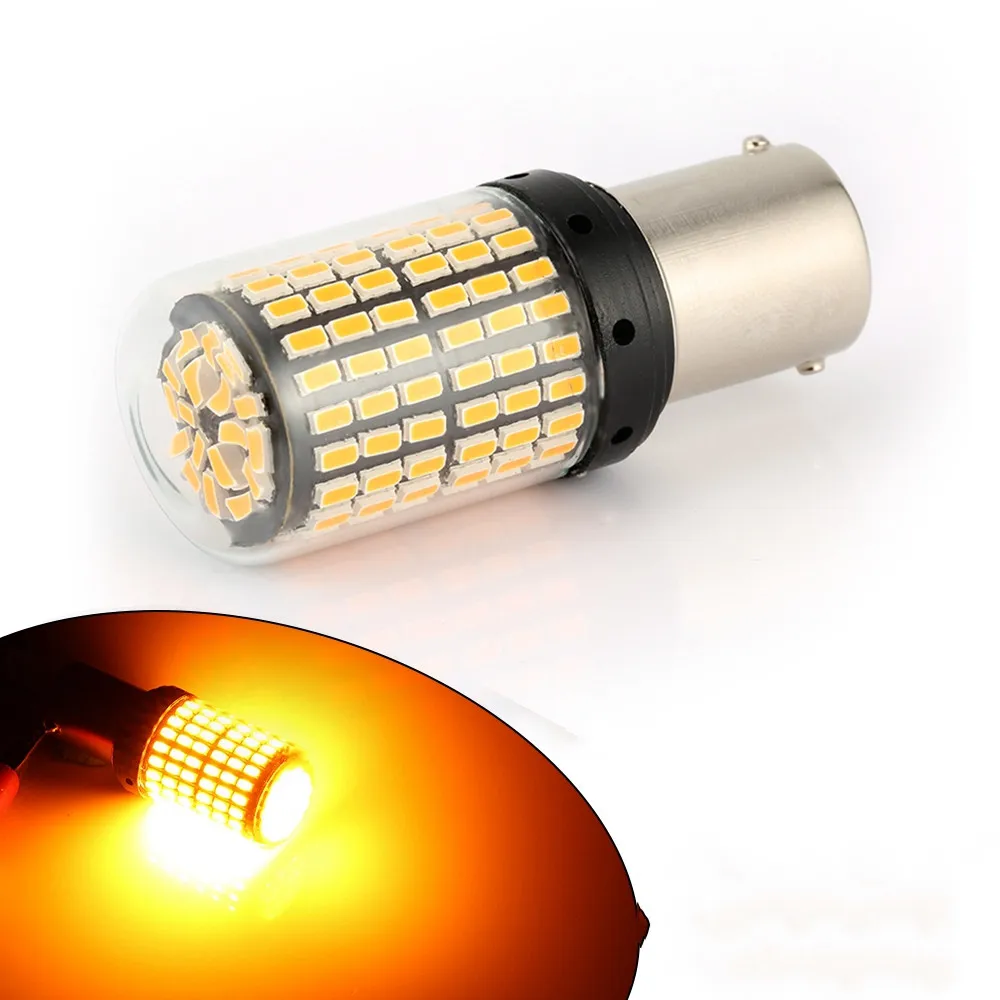 1 шт сигнала поворота светильник T20 светодиодный 1156 BAU15S PY21W 144smd Габаритные огни s