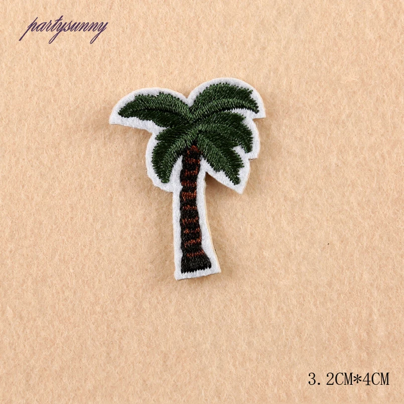 PF 9pcs/lot Cactus Coconut Trees Patches Sewing Embroidered Patch Stripes for Clothes Iron on Badges Costume Decorations TB078 | Дом и сад