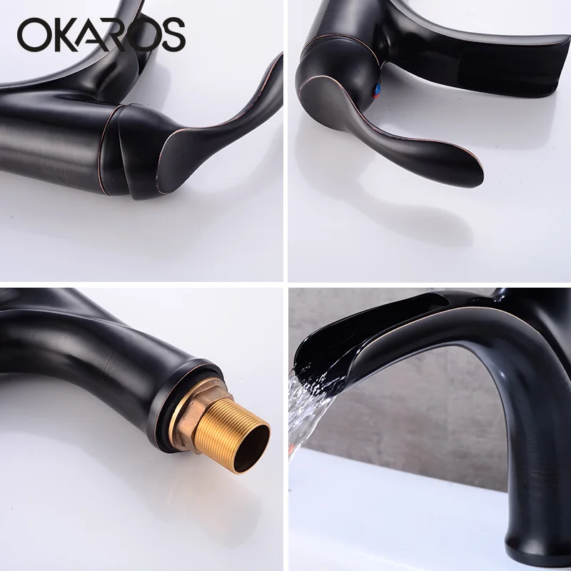 Смеситель для ванной OKAROS кран Водопад хромированная латунь одна ручка воды |