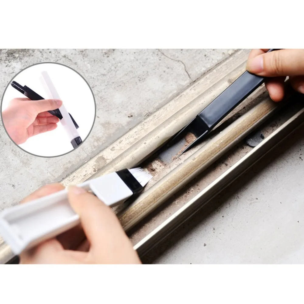 Multifunction Computer Window Cleaning Brush Window Groove Keyboard Nook Dust Shovel Window Track Cleaner Tool