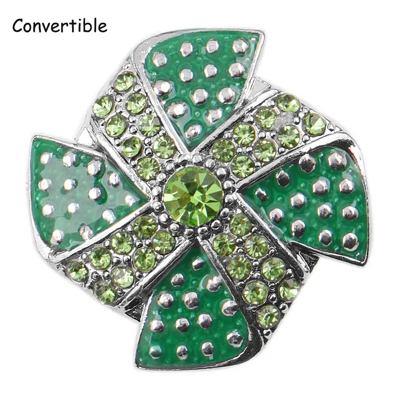 Стразы ветряная мельница цветок конвертируемая Магнитная Брошь булавка для