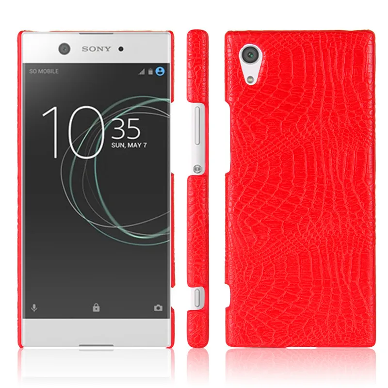 Чехол для Sony XA1 G3112 G3121 Жесткий ПК с узором крокодиловая кожа и задней крышкой из