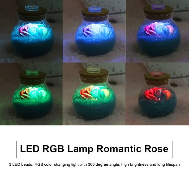 Wrumava светодиодный RGB диммер ночник бутылка для цветов креативная романтическая