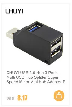 CHUYI беспроводной 4 порта мини USB 2,0 концентратор портативный квадратный Мульти USB складной разветвитель для ПК компьютер ноутбук настольные аксессуары