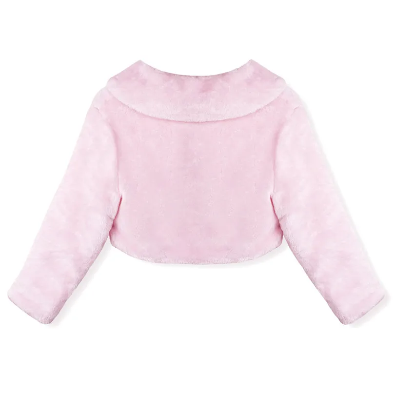 Розовый девушка Искусственный мех с длинным рукавом свадебное Обёрточная бумага