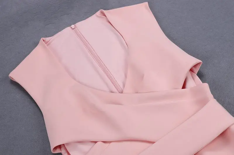 INDRESSME элегантное женское платье с бантом сексуальное розовое облегающее Ретро