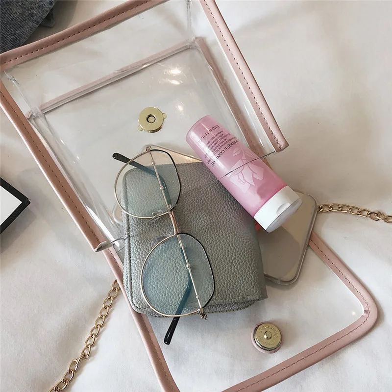 Прозрачная простая женская сумка через плечо 2019 мессенджер bolsa feminina sac a main