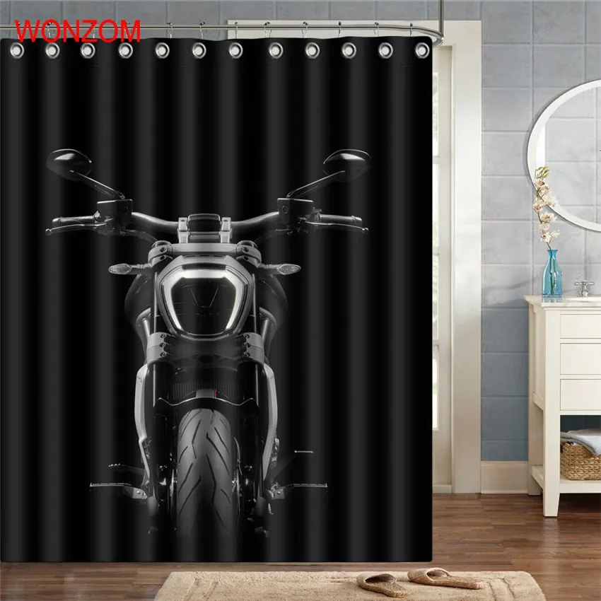 WONZOM мотоциклетные шторы с 12 крючками для ванной комнаты современный