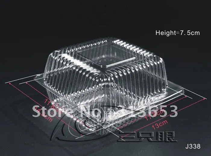 

100pcs transparent blister box/food container / cake box / moon cake box / bread container/ food packaging