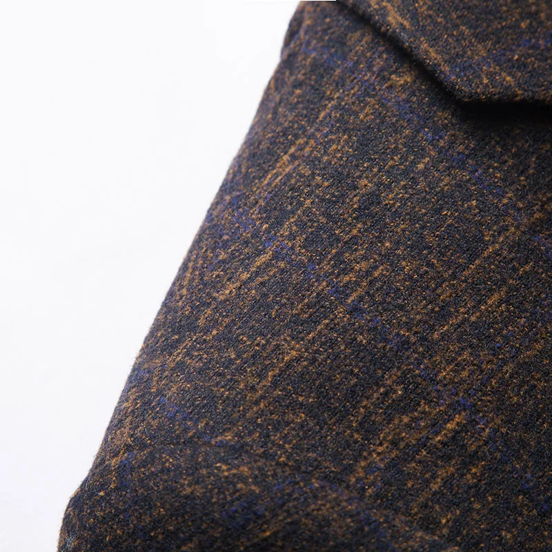 Мужской Клетчатый Блейзер Batmo повседневный пиджак из хлопка высокого качества 8136