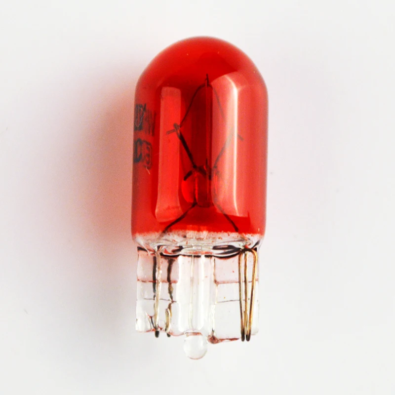 Hippcron 10 x Red T10 W5W 501 194 стеклянная автомобильная лампа 12V5W Автомобильная миниатюрная