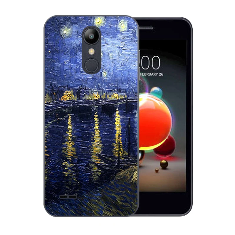 5 0 &quotдля Capa LG K9/K8 2018 Роскошные ТПУ чехлы для телефонов с рисунком Ван Гога K 9 8
