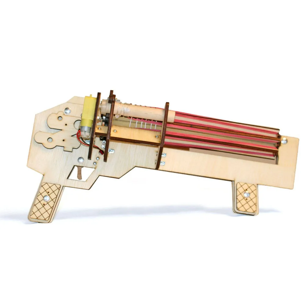 1 шт. RBMG пистолет с резиновой лентой DIY Деревянный POWER SHOT Toy Blaster строительные