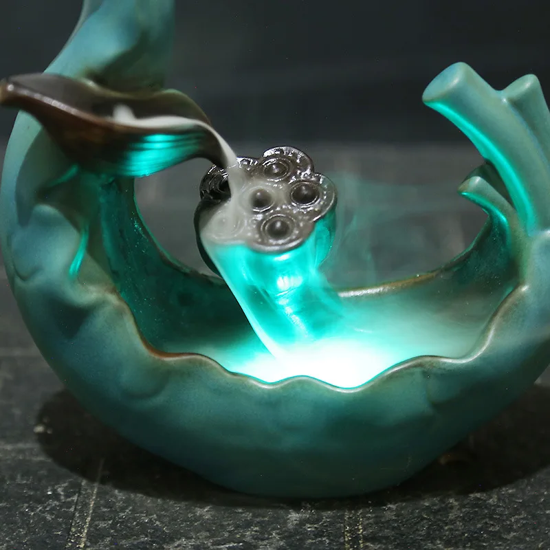 Креативный светодиодный горелка для благовоний в виде лотоса декоративная