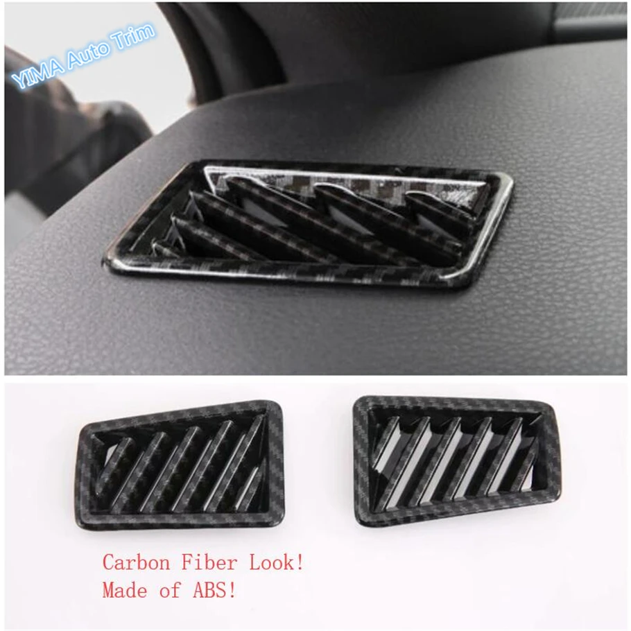 

Car Styling Side Air Conditioning AC Outlet Vent Frame Cover Trim ABS Fit For Toyota Avalon 2019 2020 2021 Carbon Fiber Look