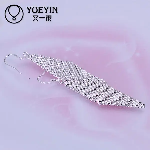 Серебряные серьги с подвеской оптовая продажа посеребренные длинные висячие для