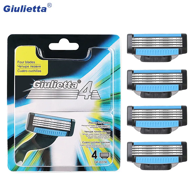 Giulietta новый полезный 4 шт./лот слой лезвие бритвы для мужчин Бритье и удаление