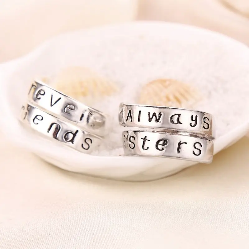 Модное ювелирное изделие с надписью forever friends and always sister ring best love ladybro кольца