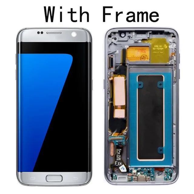 Оригинальный SUPER AMOLED ЖК-экран 5 дюйма с рамкой для SAMSUNG Galaxy s7 edge G935 G935F дигитайзер