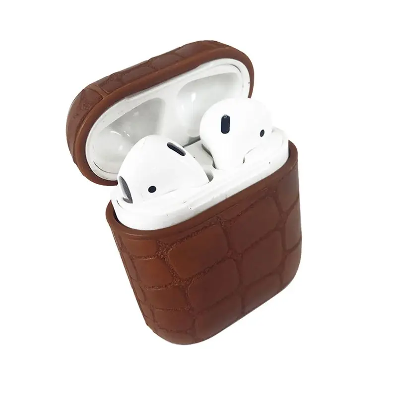 Чехол для наушников Apple Airpods кожаный чехол из искусственной кожи защитный Bluetooth