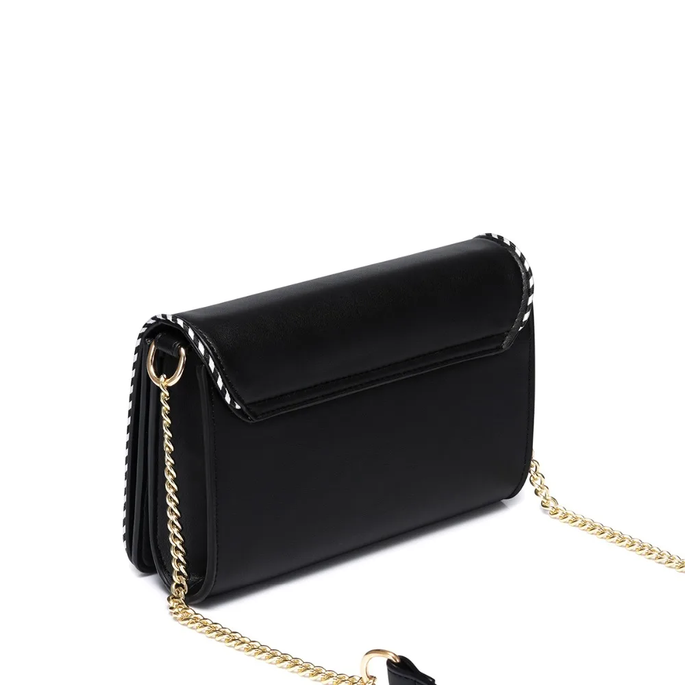 NUCELLE Brand Women's Leather Messenger Bag Ladies Fashion Chains Shoulder Purse Female Brief Flap All-match Crossbody Bags | Багаж и