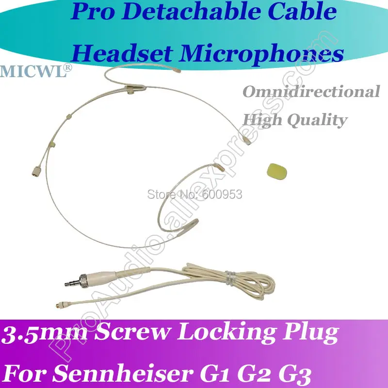 Съемный кабель MICWL AS5 беспроводная гарнитура микрофон для Sennheiser G1 G2 G3 Beltpack