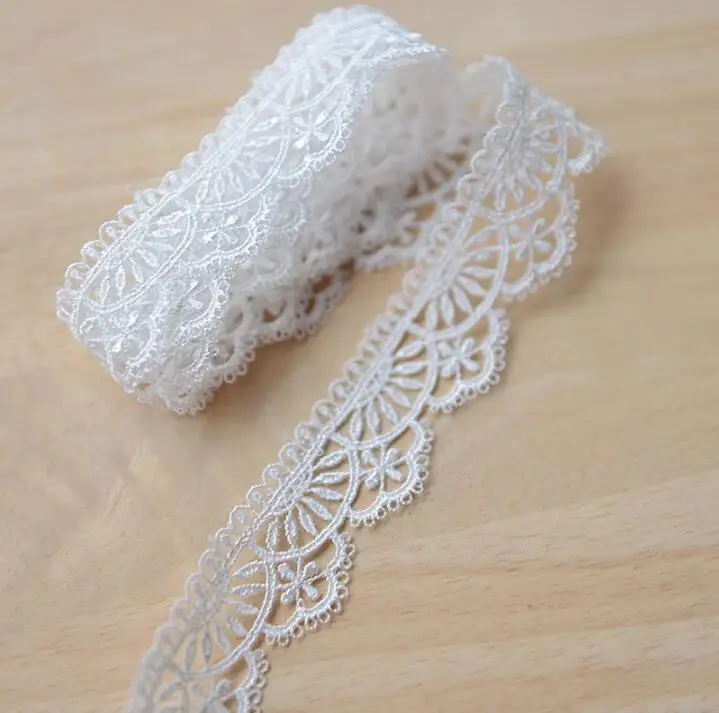 10 ярдов вышитая кружевная ткань Водорастворимая отделка сделай сам швейное