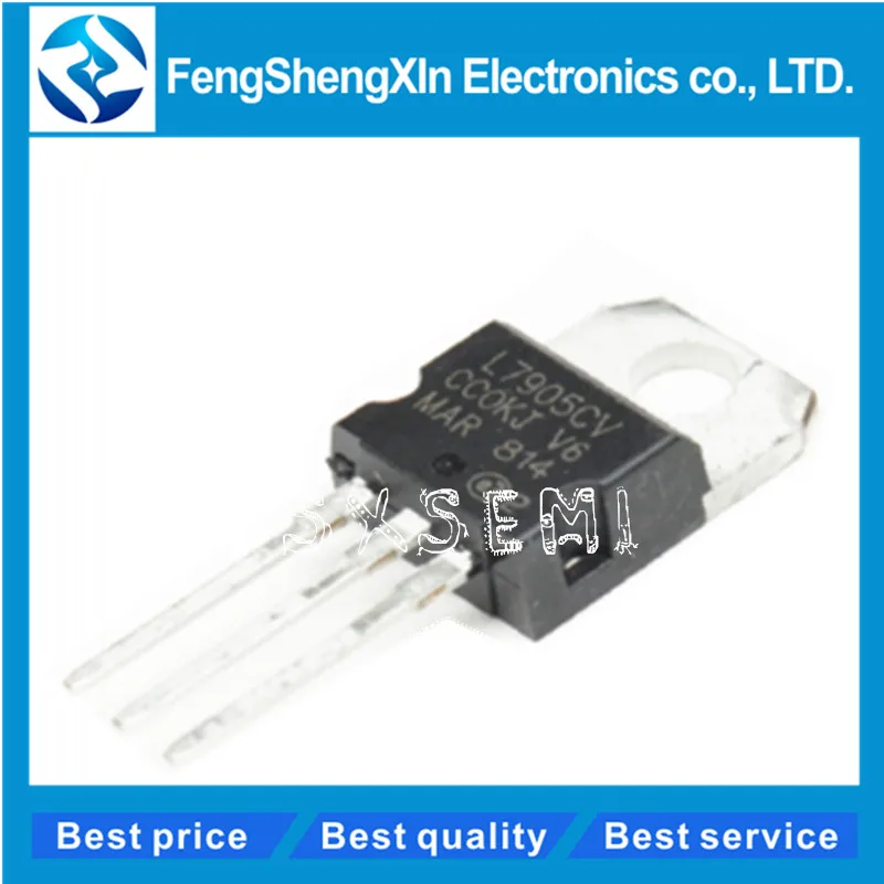 

100pcs/lot New L7905CV L7905 LM7905 MC7905 TO-220 NEGATIVE VOLTAGE REGULATORS