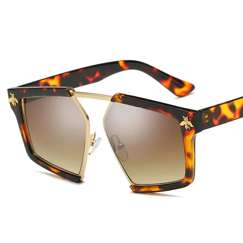 AMII 2018 Bee pattern Sunglasses Ms Brand Designer Sun Glasses Driving Oculos De Sol Masculino Grandmaster Square Sunglass | Аксессуары