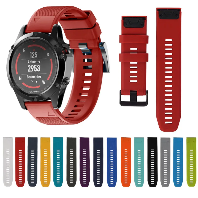 Силиконовый ремешок Correa для Garmin Fenix 5 5x Plus спортивные часы D2 Descent Mk1 3 HR 26 22 20 мм