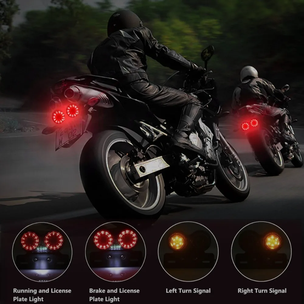 Для мотоцикла Honda задние фонари светодиодные указатели поворота и стоп-сигналы с кронштейном номерного знака для мотора Yamaha Suzuki Kawasaki