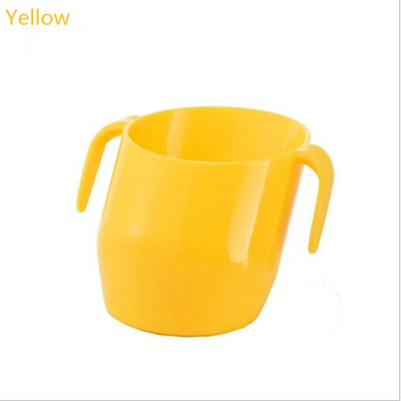 Yellow 200 мл BPA бесплатно детская тренировочная чашка для кормления с ручкой конический рот безопасная герметичная чашка детская бутылка для воды - Цвет: Yellow