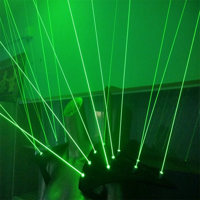 Новое поступление костюм робота с зеленым лазером жилет подсветкой Блестящий 20