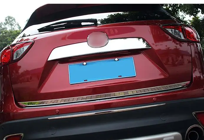CHROME REAR TRUNK BOOT TAILGATE DOOR LID COVER TRIM MOLDING STAINLESS GARNISH STRIPFI T FOR 2013 2014 2015 2016 MAZDA CX-5 CX5 | Автомобили
