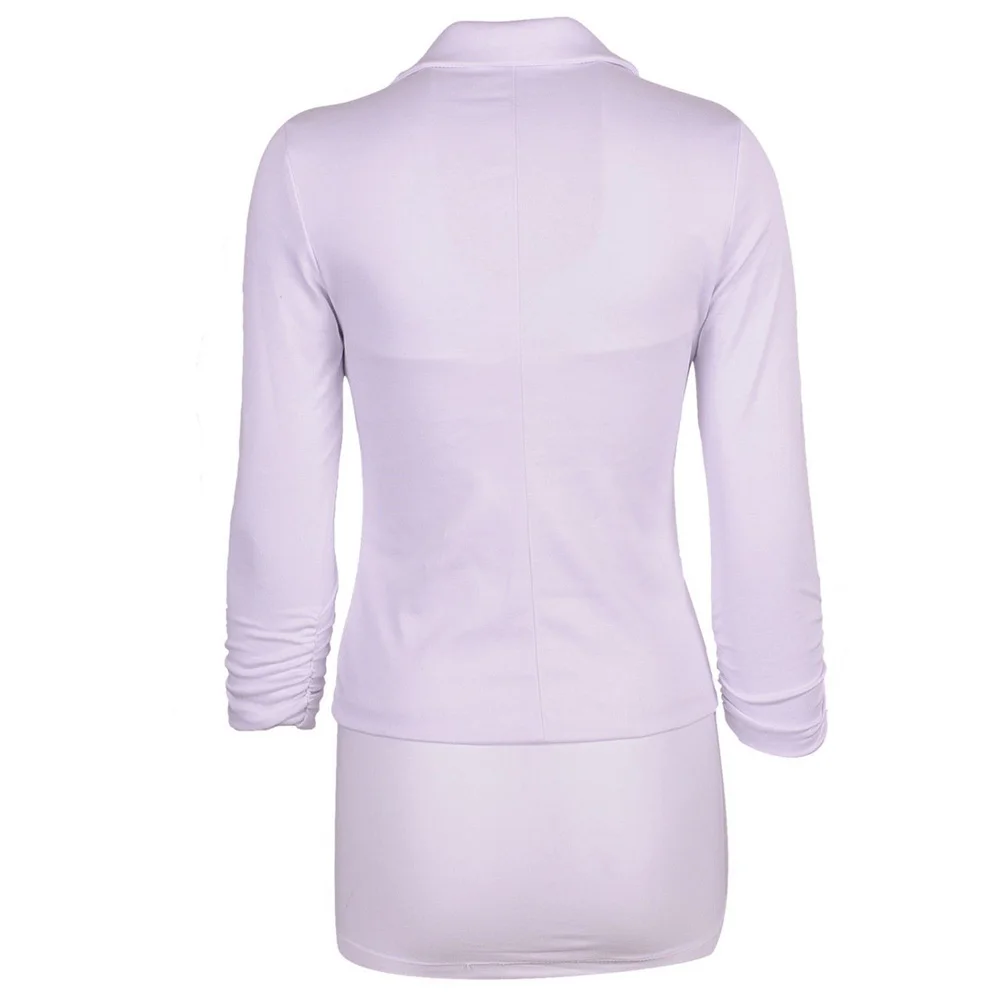 

Women Slim Fit Solid Suit Jacket Coat Casual Office One Button Outwear Tops H8