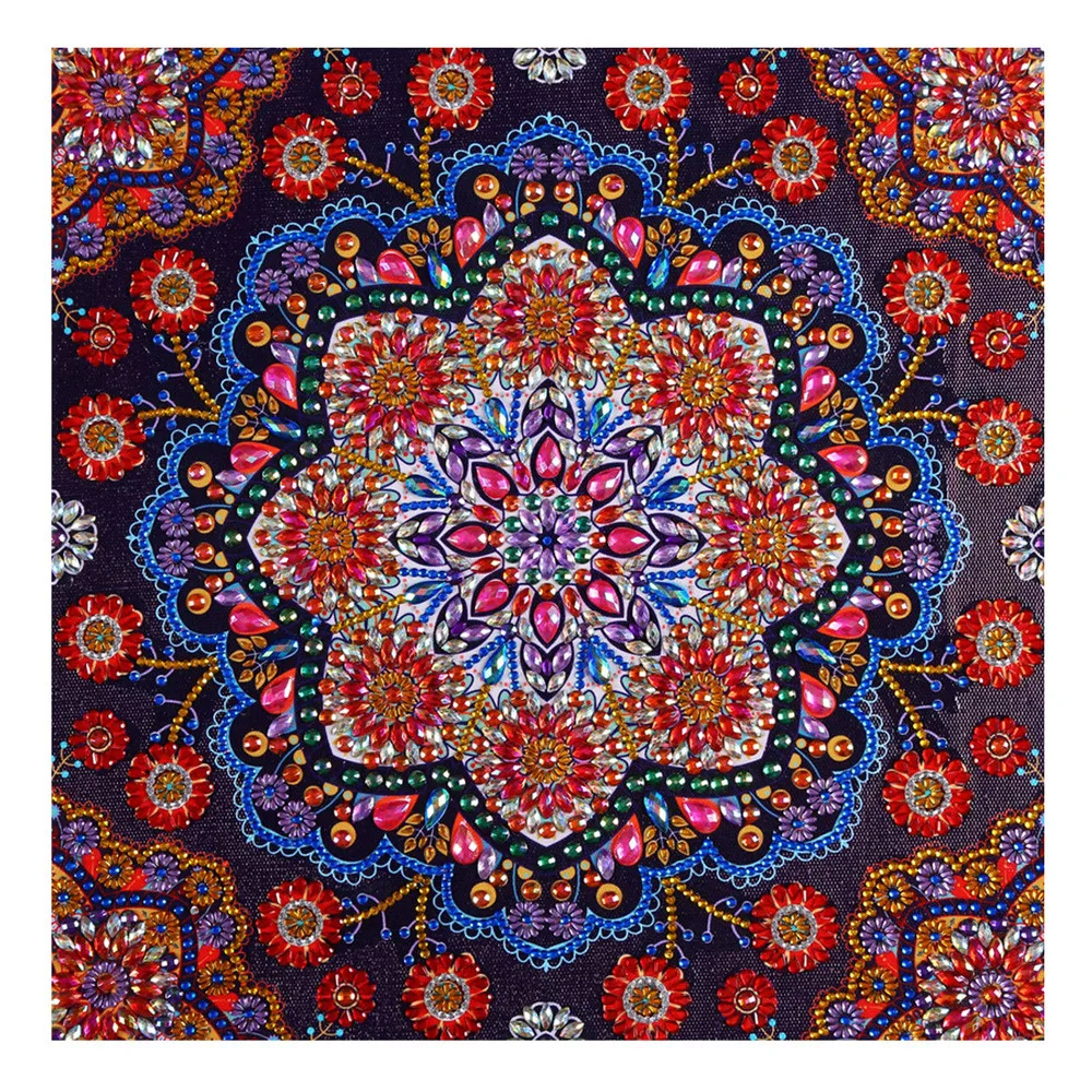 Цветочный узор, алмазная живопись особой формы, сделай сам, 5D, частичная вышивка крестиком, наборы, хрустальные стразы, художественная вышивка - Цвет: 36x36cm