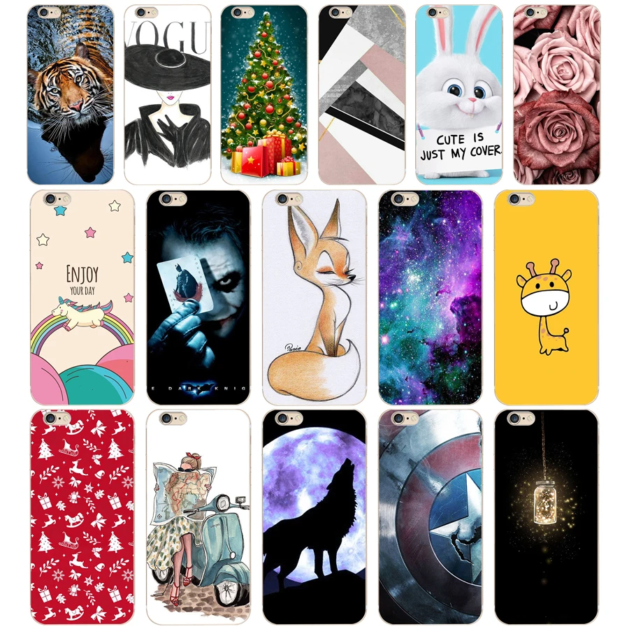 Забавный мягкий чехол из ТПУ для iPhone 6 6s Plus прозрачный силиконовый с