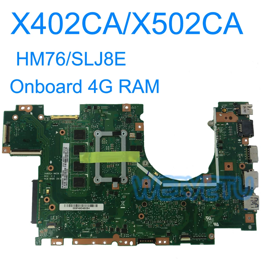 Материнская плата X402CA X502CA для ASUS материнская с Pentium 2117 HM76/SLJ8E 4G REV 2 1 100%