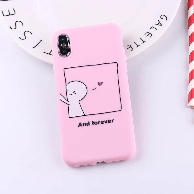 

Cartoon Couples Puppy Heart Cute Soft Silicone Matte Case Fundas Coque Cover For iPhone 11 6 6S 12 8 8Plus X XS Max 7 7Plus