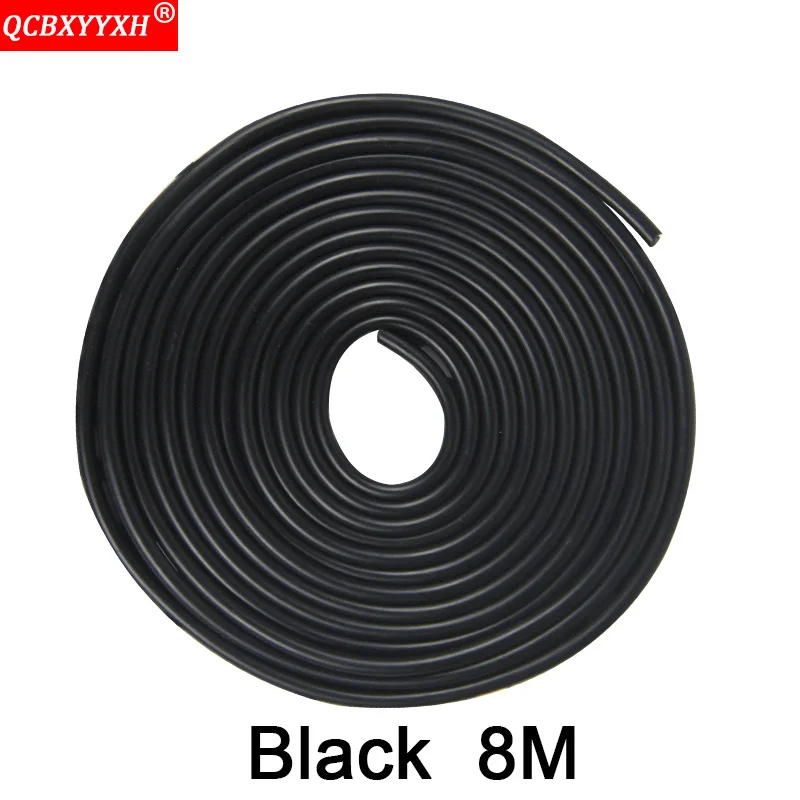 Black 8M QCBXYYXH авто-Стайлинг, авто дверь, защита от царапин, защита края, резиновое уплотнение, универсальные анти столкновения, полосы, наклейки, аксессуары - Цвет: Black 8M