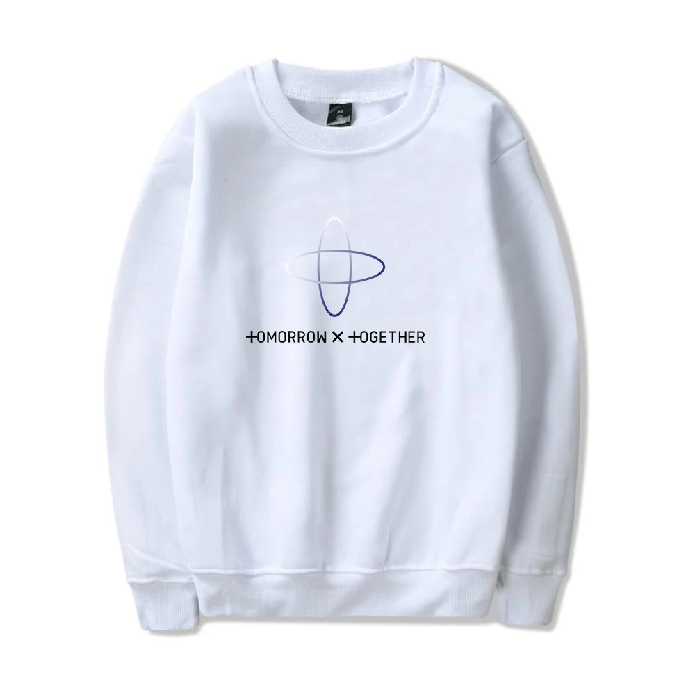 TXT классический крой унисекс Crewneck Толстовка с принтом с длинными рукавами Pollover