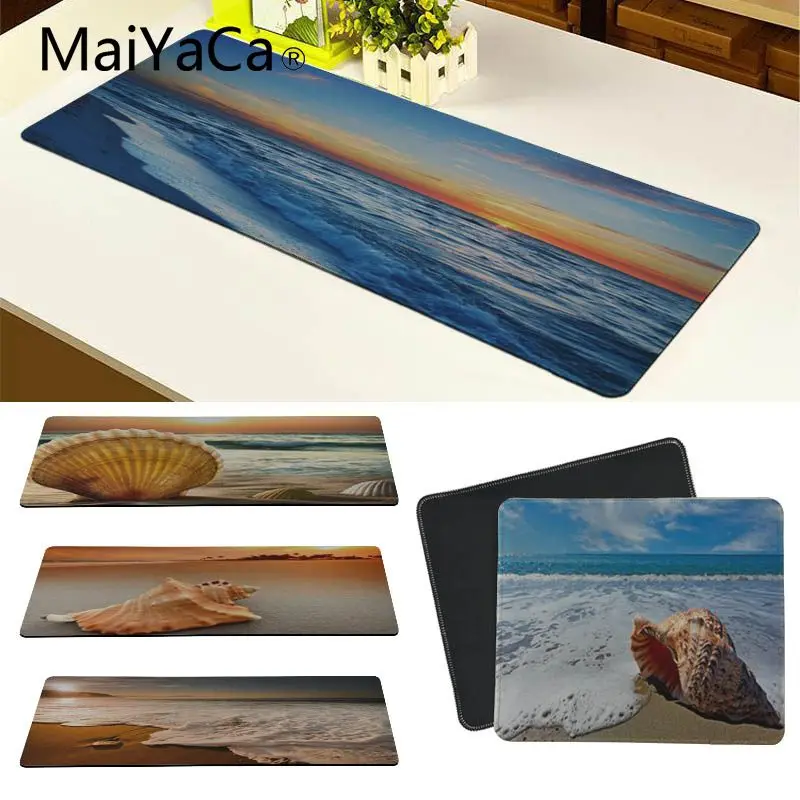 

MaiYaCa Ocean beach Sea waves shell Customized MousePads Computer Laptop Keyboards Mat Rubber Gaming mousepad Desk Mat