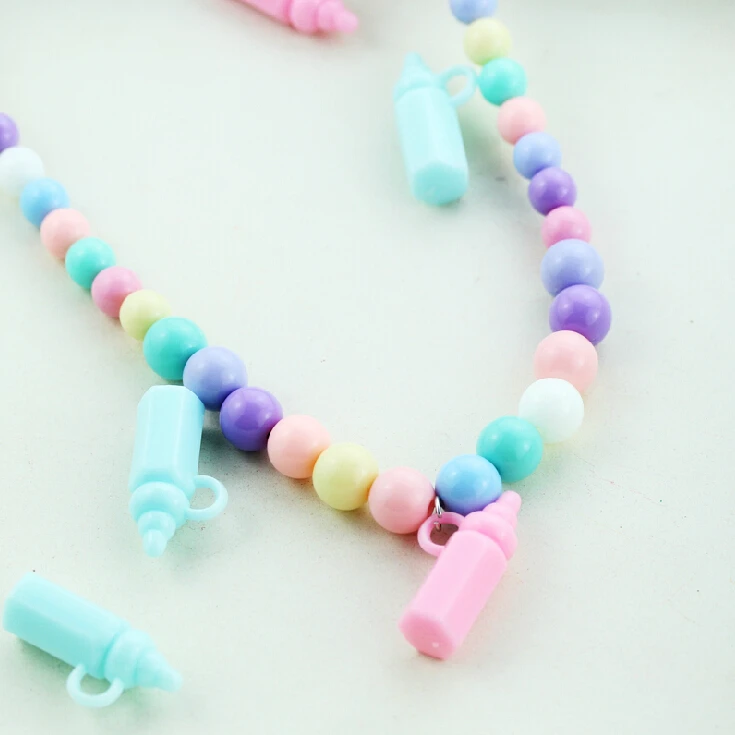 2017 ярко-розовые синие конфетные цвет мороженого шармы сделай сам ожерелье