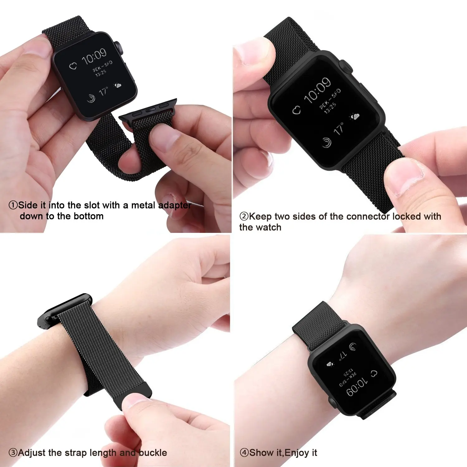 20 шт. Миланский Браслет ремешок для Apple Watch серии 1 2 3 4 38 мм/40 мм 42 мм/44 мм ремешок петля для Apple Watch