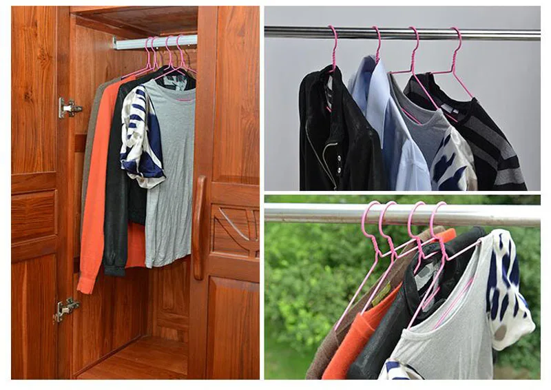 Пластиковые вешалки Sainwin 10 шт./лот 38 40 см с ПВХ покрытием для одежды|hangers for clothes
