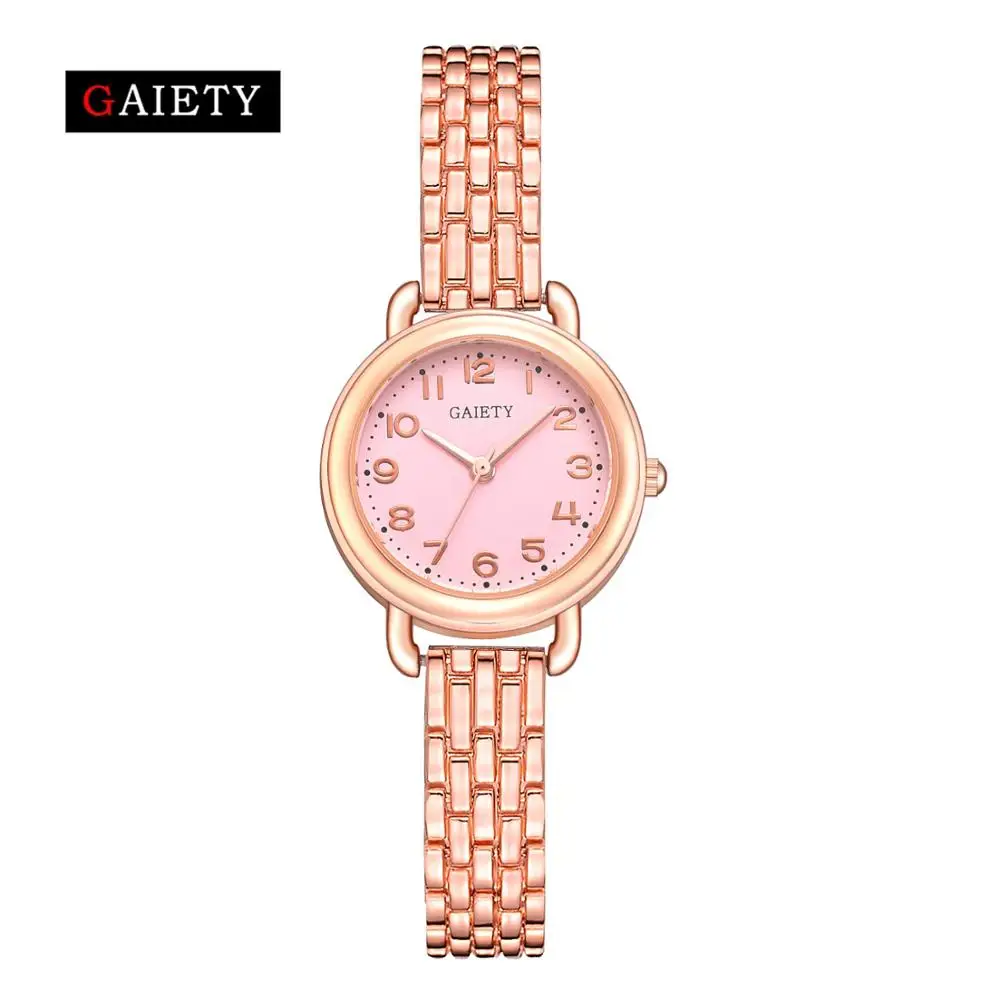 Rose Pink Производства марки gaiety люксовый браслет с розами часы Женская мода платье кварцевые часы креативные женские спортивные наручные часы Relogio Feminino - Цвет: Rose Pink
