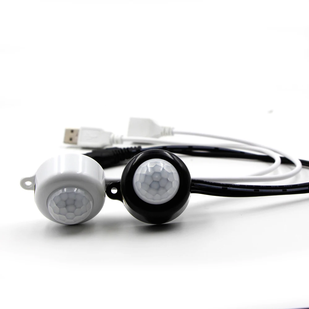 Высокочувствительный USB / DC светильник с пассивным ИК датчиком движения 5 В 12 24