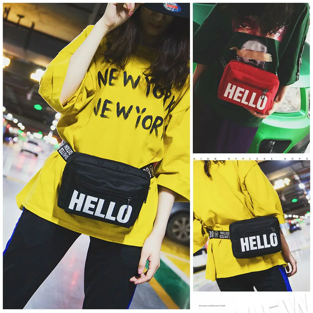 Повседневная забавная нейлоновая поясная сумка для женщин праздничный кошелек