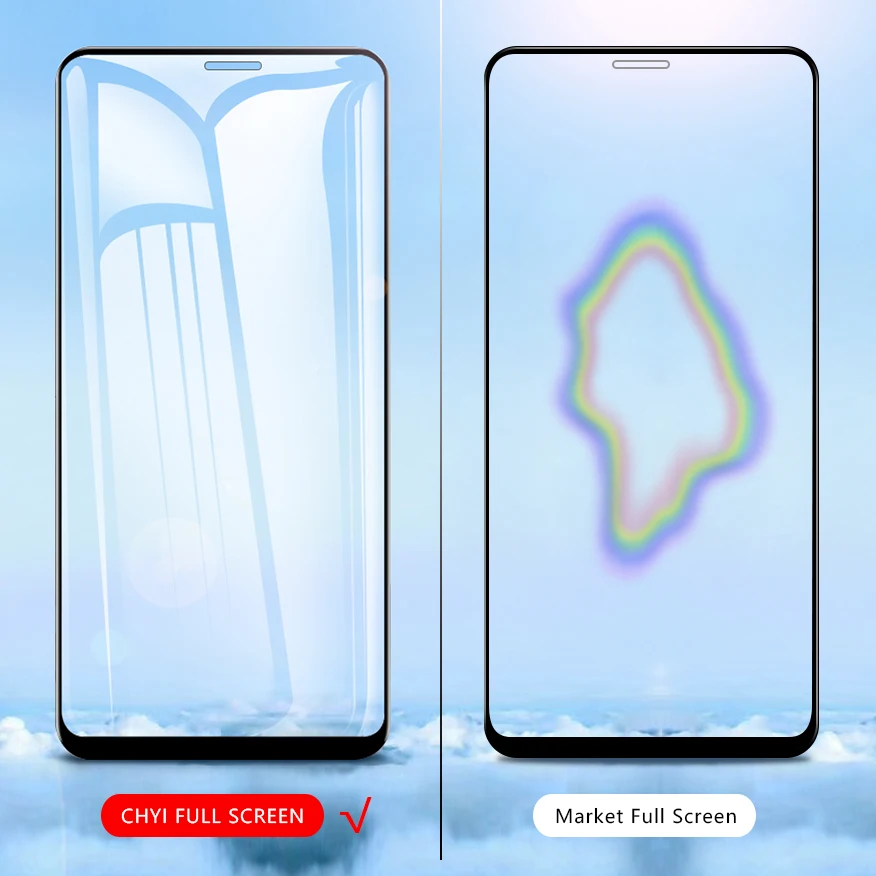 CHYI изогнутое стекло для Xiaomi Mi 8 защита экрана полный клей лучшее прилегание