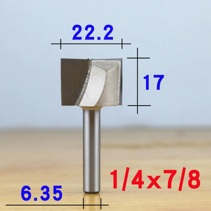 1-4 x 7-8 Профессиональный класс 1/" 1/2" хвостовик ПОВЕРХНОСТИ строгания древесины Фрезерные фрезы плоское дно очистки древесины резки деревообрабатывающий резной нож - Длина режущей кромки: 1-4 x 7-8